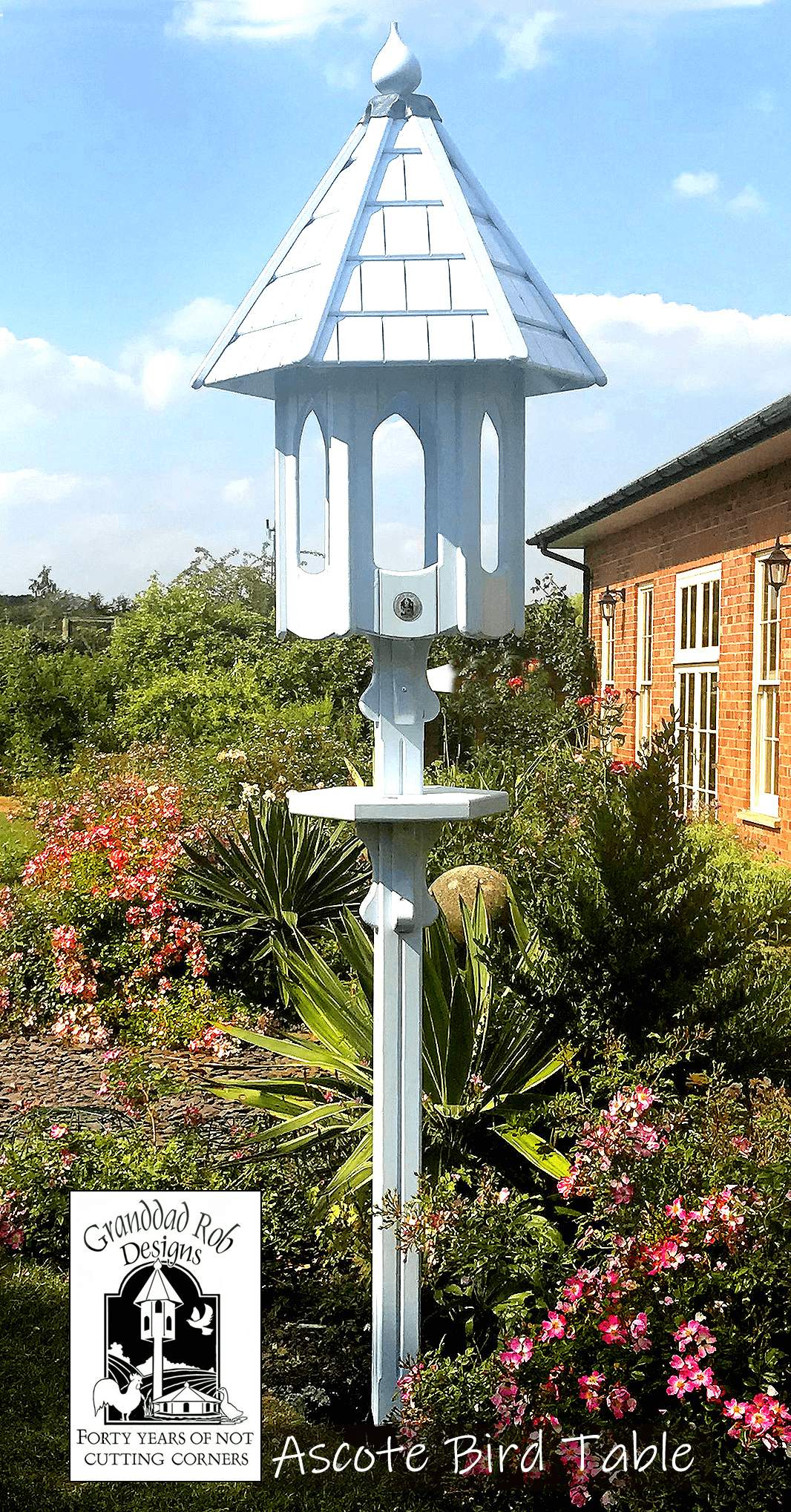 Ascot Painted Wooded Bird Table